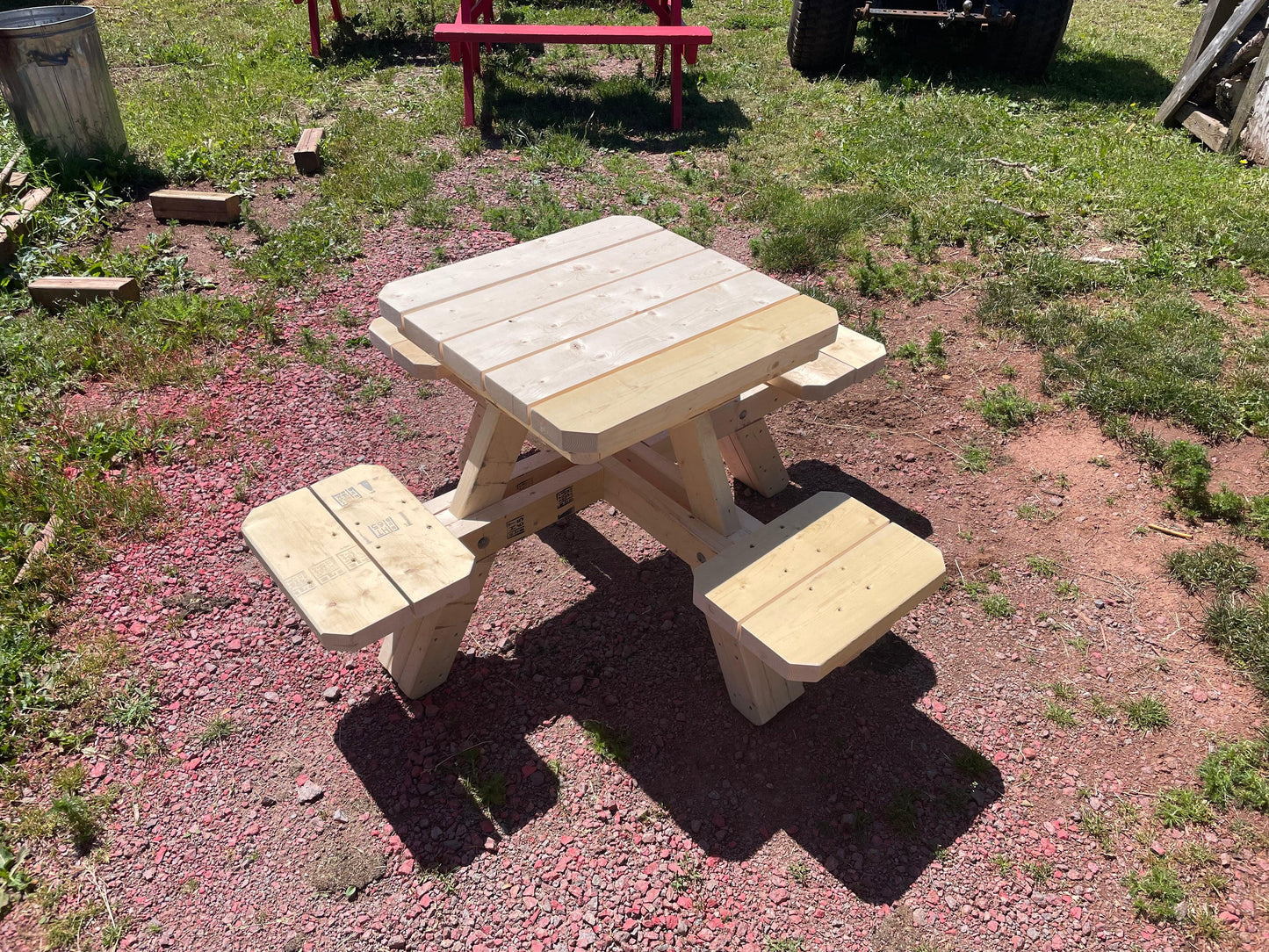 Kids Four Seat Picnic Table Plan