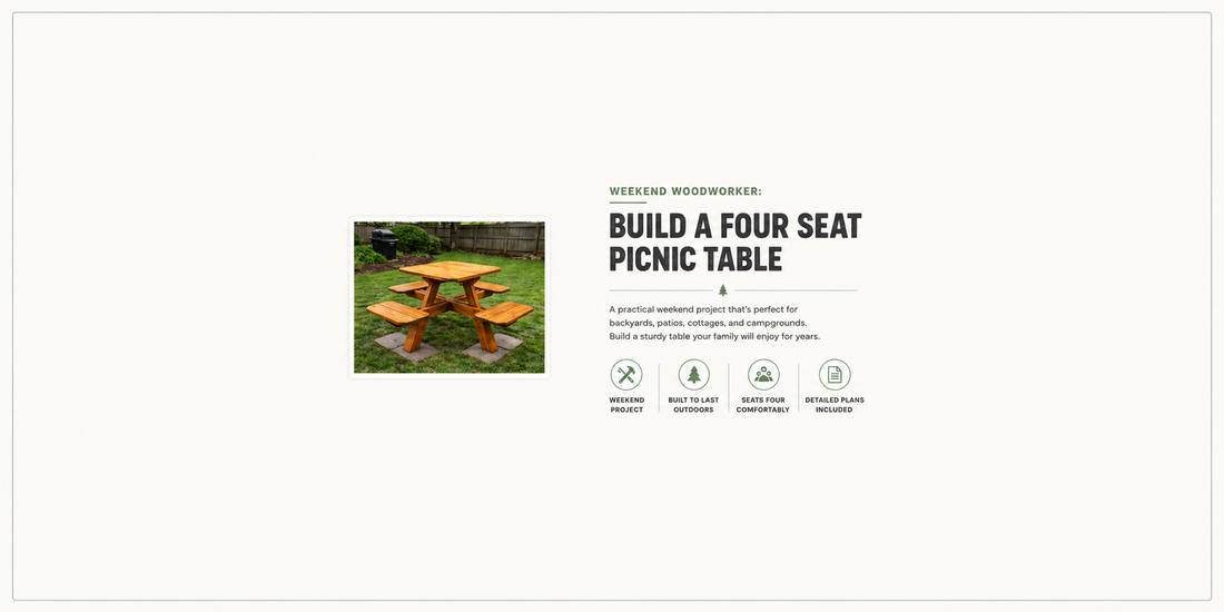 Weekend Woodworker: Build a Four Seat Picnic Table