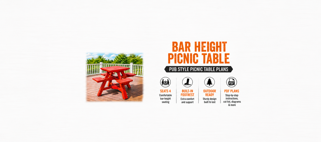 How to Build a Pub Style Picnic Table (And Where to Get the Plans)