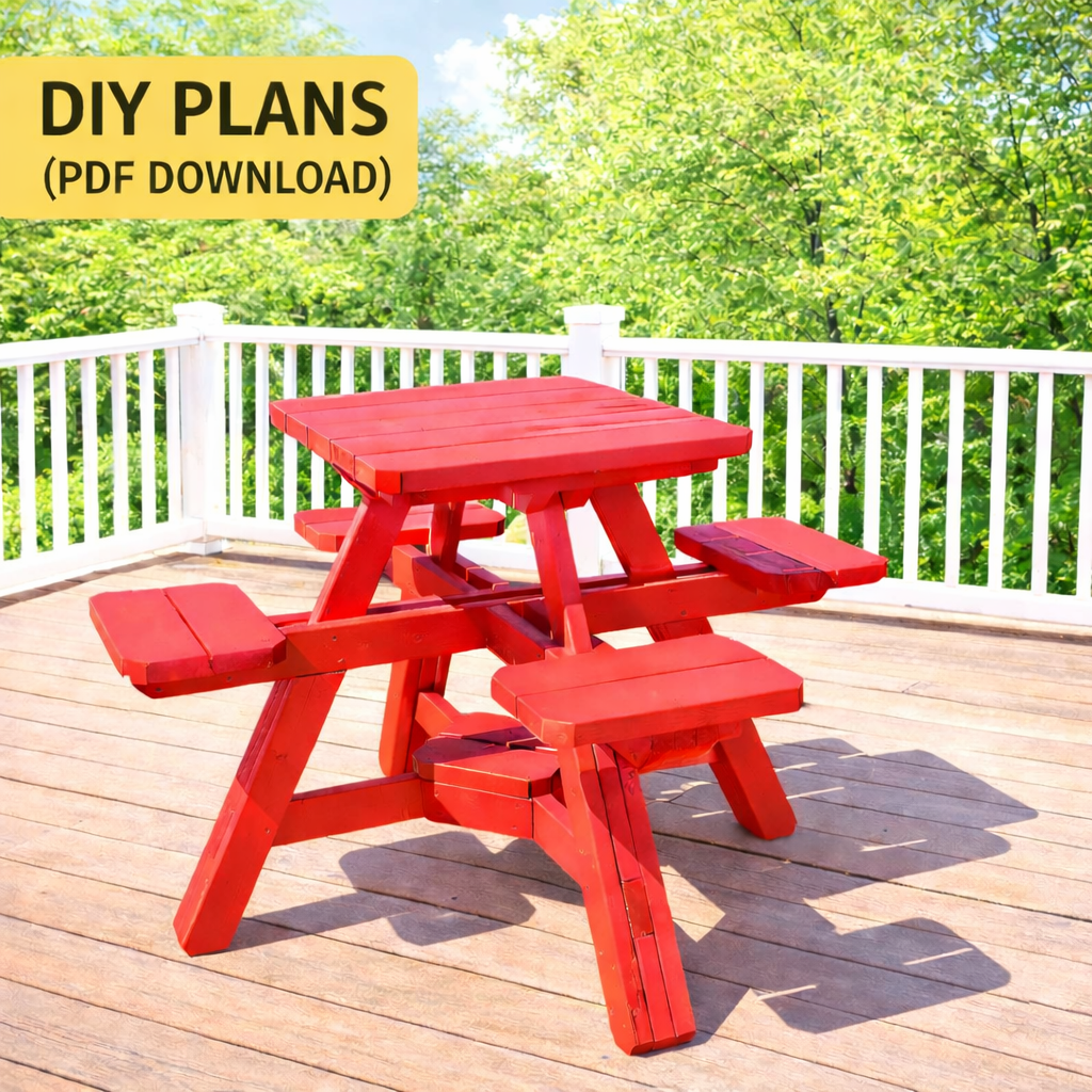 Pub Style Picnic Table Plan – Bar Height DIY Woodworking PDF Plans ...