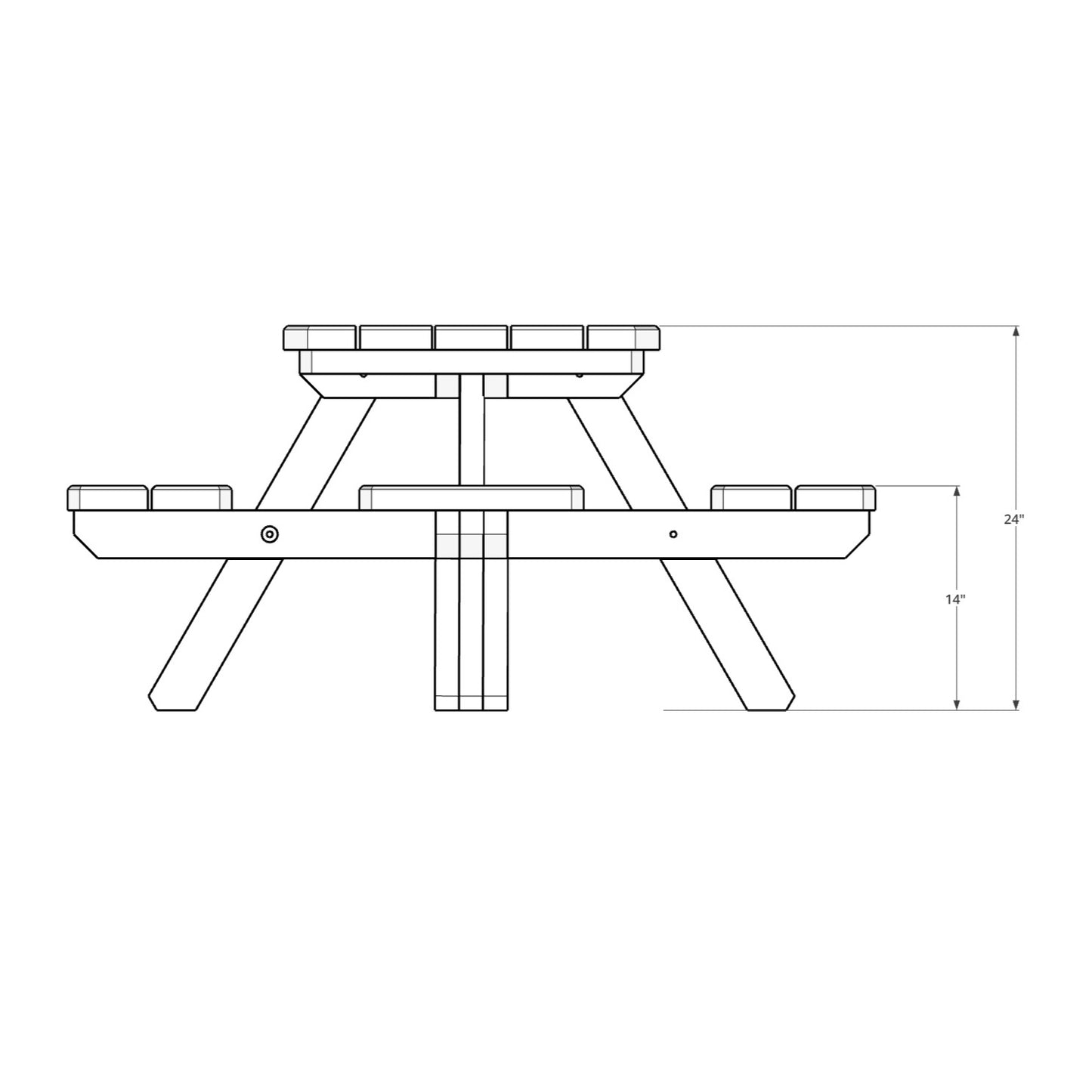 Kids Four-Seat Picnic Table Plan – DIY Outdoor Children’s Table
