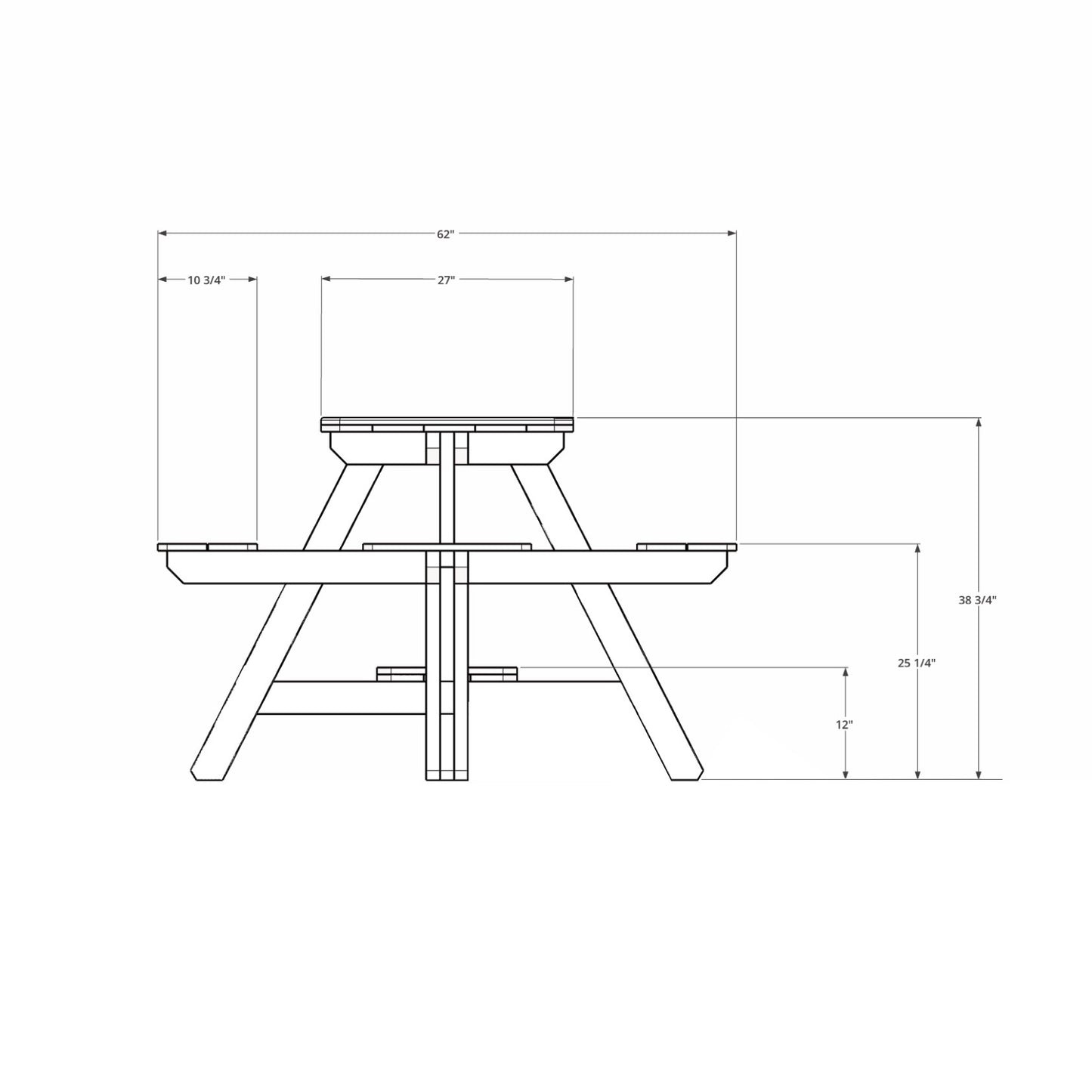 Pub Style Bar Height Picnic Table Woodworking Plan