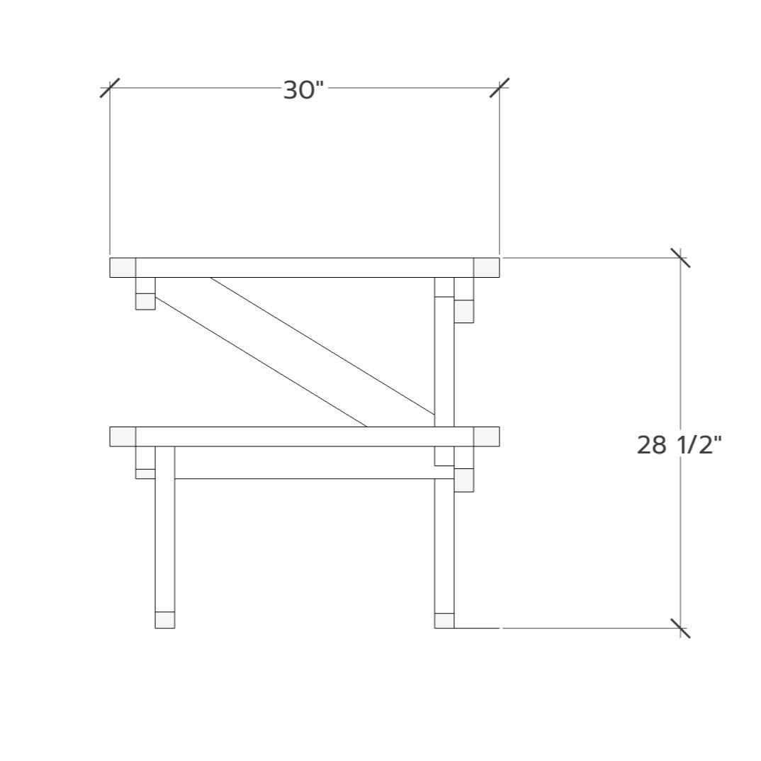Space Saving Picnic Table Woodworking Plan – Compact 2 Person Outdoor Table (Half Picnic Table Design)