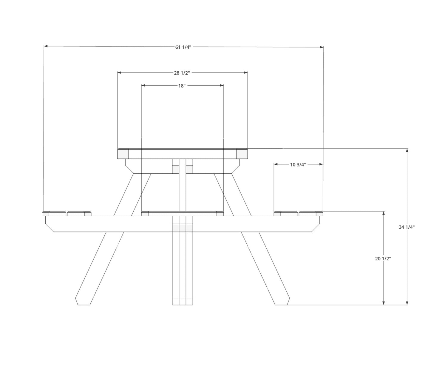 Four Seater Picnic Table Plan