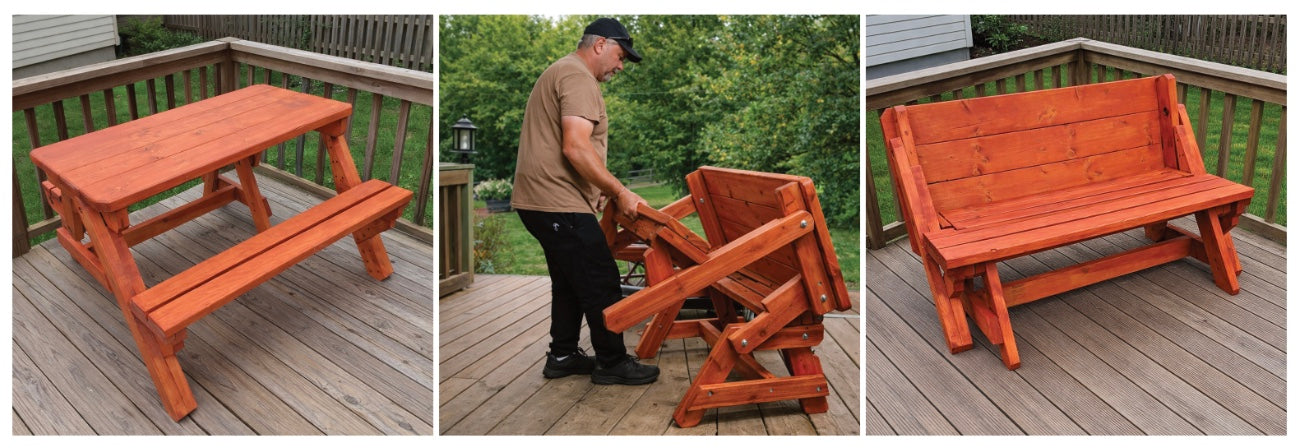 Folding Picnic Table Plans – Foldable Bench to Picnic Table PDF