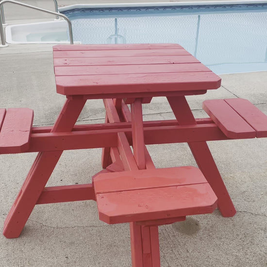 Short video of our tall picnic table from our tall picnic table woodworking plan